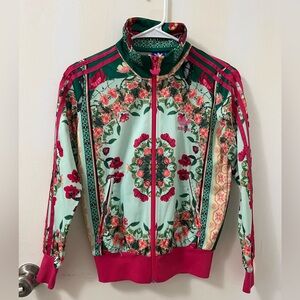 Adidas Limited Edition Floral Women's Jacket with Pink Accents
